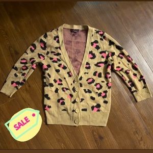 Leopard Button down cardigan